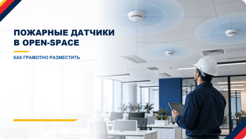 Как грамотно расположить датчики пожарной сигнализации в офисе формата open-space